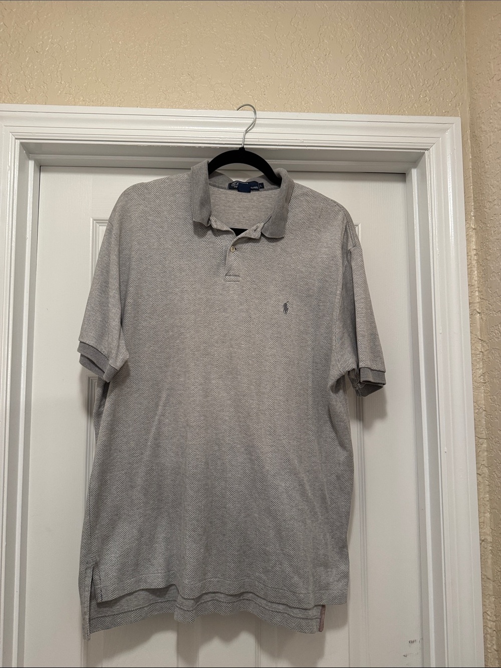Polo by Ralph Lauren Men's Short-Sleeve Polo in Light Gray